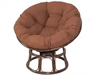 Papasan Round Chair Cushion, Thick Soft Seat Cushion, Papasan Hanging Basket Chair Cushion, Soft Thick Rocking Outdoor Papasan Chair Cushion (Cushion Only) for Indoor and Outdoor Garden or Patio(Brown
