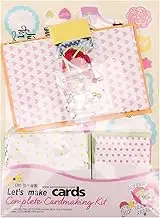 FwQoFvk DIY Greeting Card Kits Includes 16 Cards 16 Envelopes and Decoration Accessories, Personalized DIY Greeting Card Set, Handmade DIY Greeting Card Making Kits for Kids Adults (Pink)