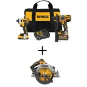 Dewalt Hammer Drill + Impact Driver Combo Kit 20V MAX Cordless w/ Circular Saw