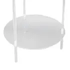H Clear Acrylic Side Table 2 Tier Round Top Nightstand Small Modern End New