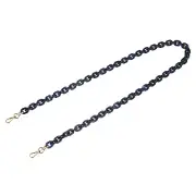 47" Acrylic Chain Purse Strap Replacement Luxury Handbag Strap Dark Blue/White