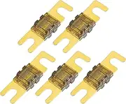 X AUTOHAUX Mini ANL Fuses 120A / Audio CD Fuse for Car Motorcycle Boat/Durable Plastic Metal / 5 Pcs Gold Tone Brown