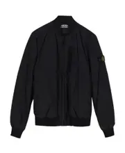 Stone Island Junior Zip-Up Long-Sleeved Jacket 8Y,6Y,14Y,10Y black