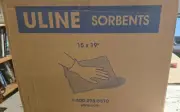 ( 100 Pcs) Uline S-17294 Universal Sorbent Pads, 15 x 19", Medium, Polypropylene