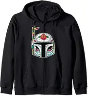 [STAR WARS] Boba Fett Sugar Skull Helmet Zip Hoodie