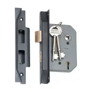 2163 Mortice Lock 5 Lever Rebated Antique Copper CTC57mm Backset 57mm