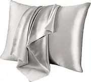 100% Pure Mulberry Silk Pillowcase for Hair and Skin, 25 Momme Natural Silk Pillow Case with Envelope Design, Both Sided Pure Silk Pillow Cover Gifts for Women Mom Men