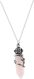 [HAWILLOSCH] Hexagon Pillar Pendant Ribbon Bracelet Beads Rings Rhinestones Hexagonal Point Stone Necklaces Gold Holder Applique Pearl Jewelry Silver Gemstones Chain Necklace Charm Alloy Purple