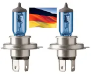 Flosser MegaBlue 9003 HB2 H4 100/90W White Two Bulbs Head Light Replacement Lamp