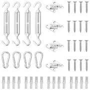 12 Piece Sunshade Sail Accessory Set Stainless Steel