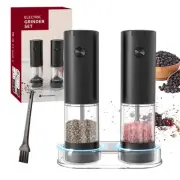 Electric Salt and Pepper Grinder Set, Automatic Salt and Pepper Mill Shakers ...