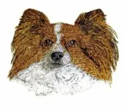 Amazing[ Papillon Dog Face] Embroidery Iron On/Sew patch [4" x 4"]
