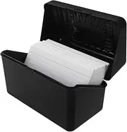 KONTONTY 1 Set Memo Pad Holder Flash Card Storage Container Index Card Organizer with Lined Notepad for Office Home Document Management