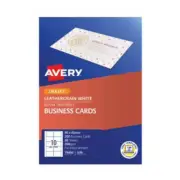 Avery Leathergrain Business Cards 200GSM Card Edge Micro Perforated Pack of 20