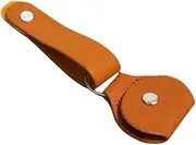 yuksok Guitar Neck Strap Holder with Picks Holder, Lightweight Guitar Strap Lock for Bass, Brown