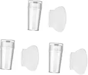 Ipetboom 3-piece Nail Art Stampers Scrapers Set Silicone Seals for Charm Nails Easy to Use at Home or