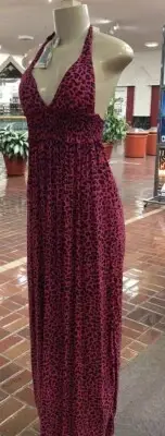 Halter Top From Am Pm Long Cotton Dress Lace Up Back Red Maxi Dress Cover Up S.