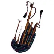 Highland Bagpipe Rosewood Natural Finish/Scottish Bagpipes Mackenzie Tartan