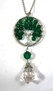 A4 Green May Tree of life ORNAMENT Crystal expressions Ganz car charm beaded