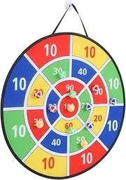 Yardwe 1 Set Dart Board Game with Sticky Balls Portable Single Sided Board Game for Indoor Outdoor Fun Interactive Party for Improves Aim and Coordination