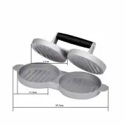 Press Burger Double Hamburger Patty Maker Mold Grill Bbq Meat Non-stick New Patt