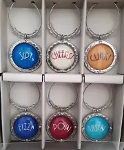 Wine Glass Charms (6) to Personalize Stemware, Pier 1 Imports, New