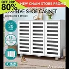 ALFORDSON Shoe Cabinet Organiser Storage Rack Drawer Shelf 30 pairs White