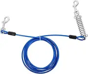 JOINPAYA Dog Tie Out Cable with Heavy Duty Swivel Hook Shock Absorbing Leash for Medium Dogs for Outdoor Camping and Use Flexible Movement and Ergonomic Handle