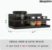 Hoopoton 4 Pack Magnetic Spice Rack Magnetic Shelf Easy to Install on The Sid...