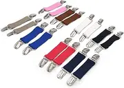 [Taicols] Hat Clips for Travel on Bag, 16 Pcs Elastic Cap Clips, Elastic Mitten Gloves Clips, Cinch Straps Clips, Hat Holder for Travel Handbag Backpack Luggage, Hat Scarf Clips with Heavy Duty Clips