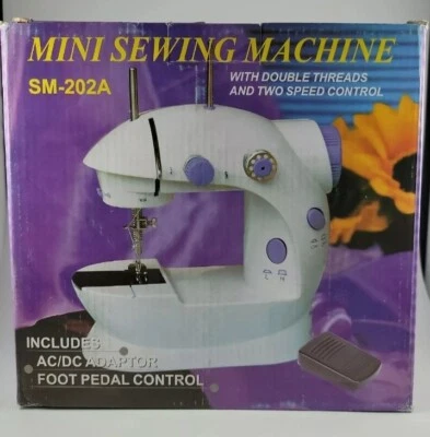 Mini Sewing Machine w/ Double Threads & Two Speed Control SM-202A