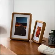 Popular Wooden Photo Frame Solid Wood Mortise and Tenon Corner Picture Frame with 6/7/8-inch Photo Frame Black Walnut Teak Wood Home Decor (Color : Teak, Size : Card mouth 8.4x12.4c)