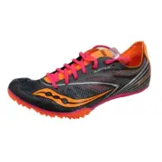 Saucony Women's Athletic Shoes Endorphin MD4 Silver/Orange-Pink Size US 6