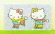 【震撼精品百貨】Hello Kitty 凱蒂貓~卡片-滑雪紫