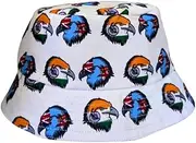 [Generic] Fiji & Indian Flag Eagle Head Flag Reversible Bucket hat by Tribe Afrique Blue