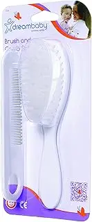 Dreambaby Soft Bristles Brush and Comb Set - Essential Baby Grooming Kit for Newborns & Toddlers - White