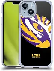 Head Case Designs Officially Licensed Louisiana State University LSU Oversized Icon Soft Gel Case Compatible with Apple iPhone 14