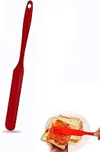 Jar Spatula,Small Silicone Spatula,Skinny Sourdough Spatula,Heat Resistant Spurtle Spatula for Baking,Spreading,Mixing,Silicone Scraper,Jam Spreader,Cake Cream and Butter spatula (Red)