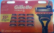 4x Gillette Fusion5 Razor Blade Refills – 12 Cartridges – NEW Sealed! X48