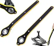 Universal Automotive 360° Swivel Labor-Saving Jack Ratchet Wrench, Scissor Jack Lift Speed Handle Tool Jack Lug Handle Tool Tire Wheel Jack Wrench for Travel/Truck/SUV (2 PCS)