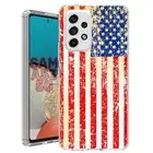For Samsung Galaxy A23 5g A52 A53 TPU Case Cover+Glass(Vintage USA Flag)