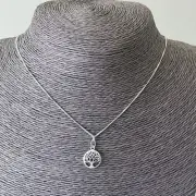 Sterling silver necklace with TREE OF LIFE charm high quality fine 18" chain