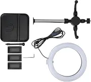 7.9inch 20cm LED Ring Fill Light,2700k-6500k 12W USB Ring Light Fill Light Bracket Stand with Three-Position Phone Clip, for Live Broadcast Selfie