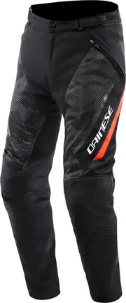 Dainese Drake 2 Super Air Tex Motorcycle Textile Pants, black-red, Size 52 for Men Black Red