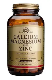 Solgar Calcium Magnesium Plus Zinc Tablets, 250