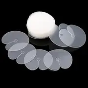 Heat Protection for Hair Extensions, Circle, Single Hole, Round Spacers, Transparent Fusion Glue Protection for Hair Extensions, Heat Protection for Hair Extensions, 24 Pieces