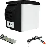 UNYQBFKM Mini Fridge for Car, 6 Liter/8 Can Portable Cooler and Warmer Personal Refrigerator 12V Car Refrigerator Electric Coolers for Skin Care, Cosmetics, Beverage, Food