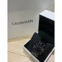 在飛比找蝦皮購物優惠-CALVIN KLEIN   CK全新皮革手錶 黑色 43m