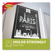 Command Poster Strips, 0.63" x 1.75", White, 136/Pack