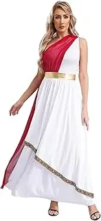 [Miutii] Womens One Shoulder Praise Dance Dress Tunic Worship Church Robe Overlays Lyrical Dancewear